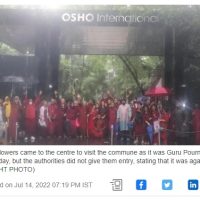Former trustee of Osho International Foundation, others stage protest at Koregaon Park