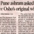 Pune Ashram asked for Osho’s Original Will
